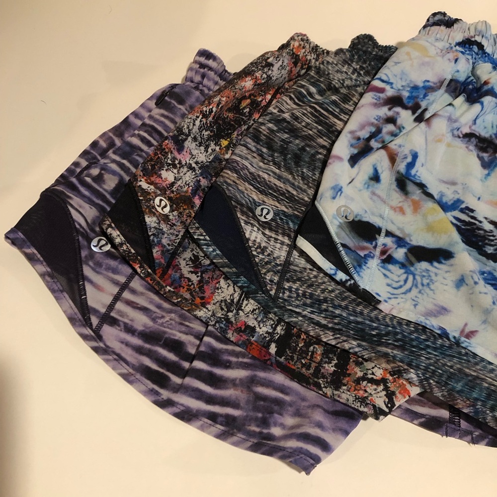 Lululemon Shorts!! 4pk multicolor 4Tall